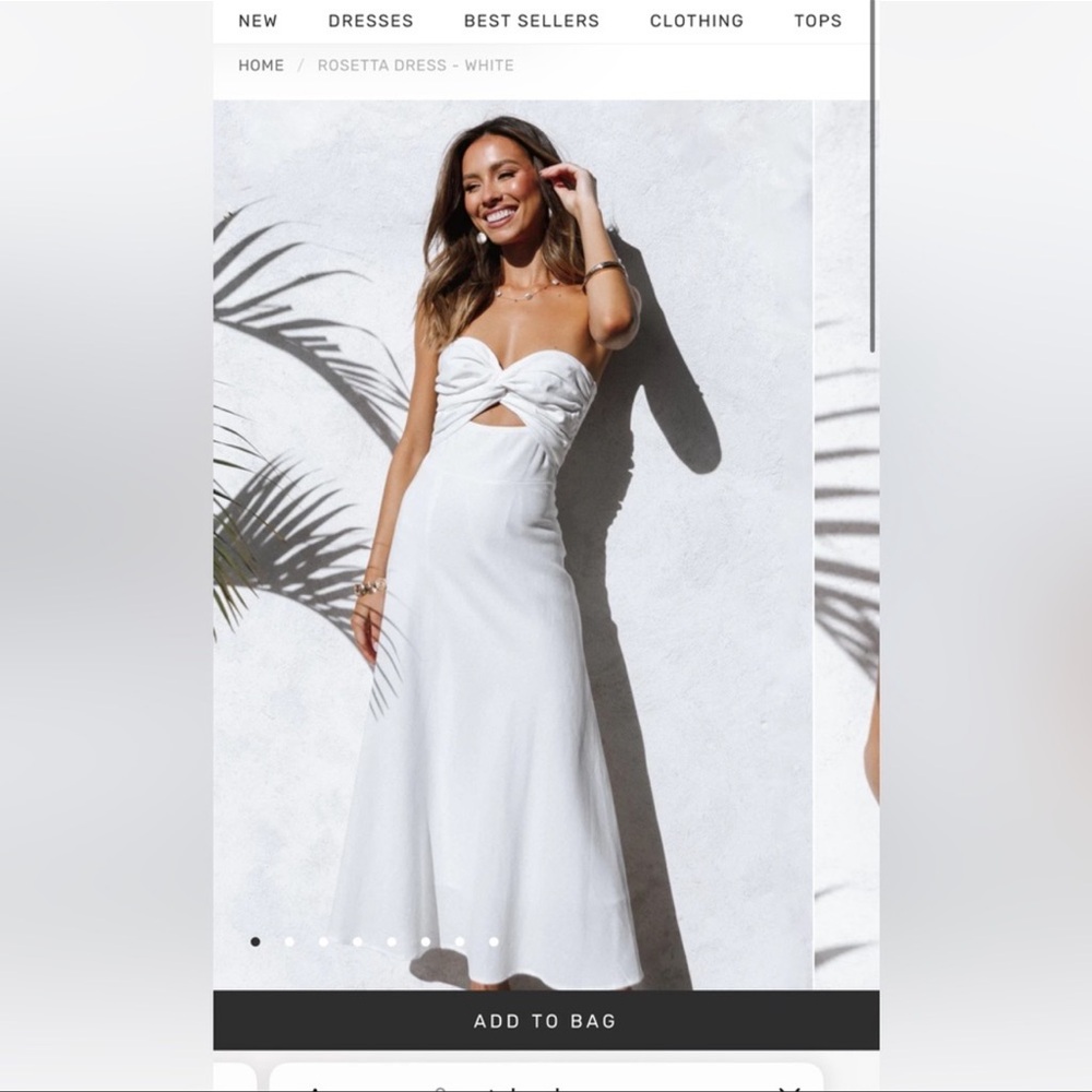 PETAL & PUP ROSETTA DRESS - WHITE